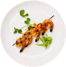 Fresh Fork Grill grilled shrimp skewer